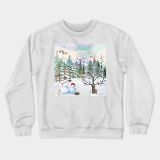 Winter Critter Fun Crewneck Sweatshirt